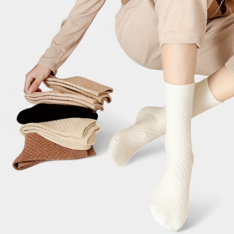 Gleame.-Gleame Sokken - Warme handdoek sokken voor dames met een elegante uitstraling