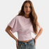 Gleame.-Gleame T-shirt - Wijd T-shirt met ronde hals en getailleerde taille voor een stijlvolle basic look