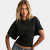 Gleame.-Gleame T-shirt - Wijd T-shirt met ronde hals en getailleerde taille voor een stijlvolle basic look
