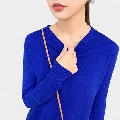 Gleame.-Gleame Trui – Merino wol pullover met ronde hals en lange mouwen