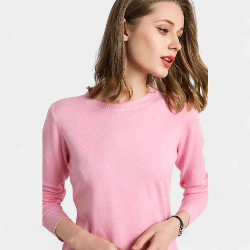 Gleame.-Gleame Trui – Merino wol pullover met ronde hals en lange mouwen