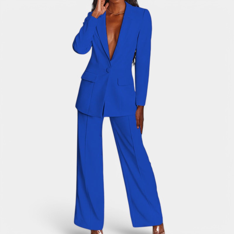Gleame.-Gleame chique blazer &amp; broek set - Stijlvolle set voor elke gelegenheid