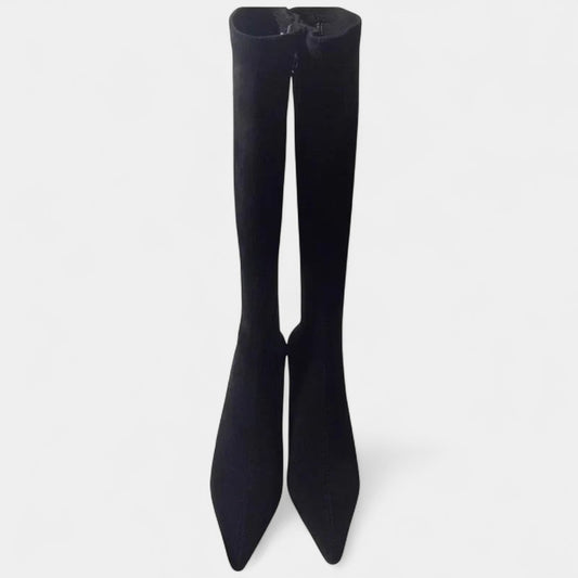 Gleame.-Hoge laars-Gleame | Dames Laars Hoog Model Dunne Hak Puntige Neus