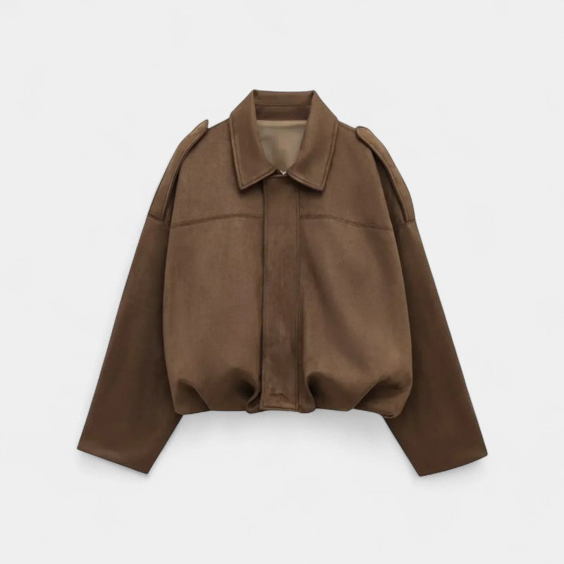 Gleame.-Jack-Gleame | Dames Oversized Jack – Kort Ruimvallend Jasmodel met Ritssluiting