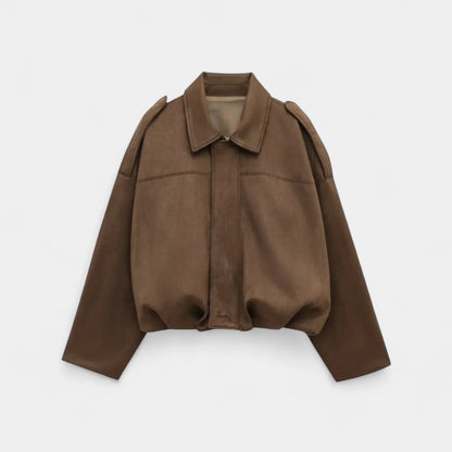 Gleame.-Jack-Gleame | Dames Oversized Jack – Kort Ruimvallend Jasmodel met Ritssluiting