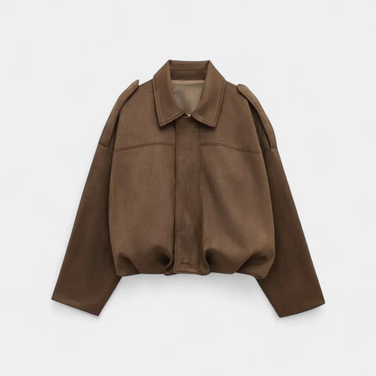 Gleame.-Jack-Gleame | Dames Oversized Jack – Kort Ruimvallend Jasmodel met Ritssluiting