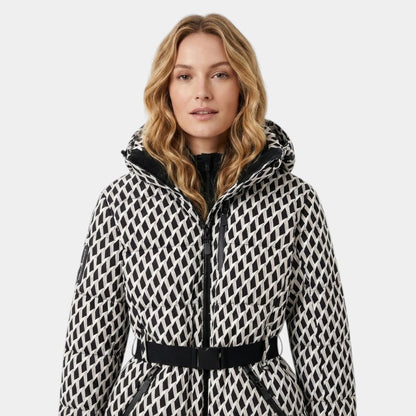 Gleame.-Jas-Gleame | Dames Gewatteerde Jas met Capuchon en Ceintuur In De Taille