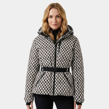 Gleame.-Jas-Gleame | Dames Gewatteerde Jas met Capuchon en Ceintuur In De Taille