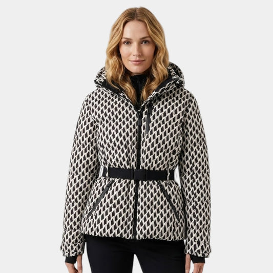 Gleame.-Jas-Gleame | Dames Gewatteerde Jas met Capuchon en Ceintuur In De Taille