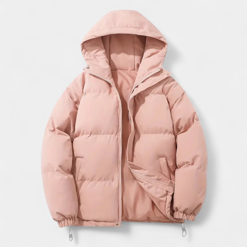 Gleame.-Jas-Gleame | Dames Gewatteerde Jas met Capuchon - Puffer Jacket met Ritssluiting