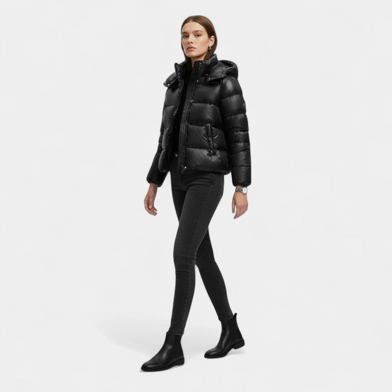 Gleame.-Jas-Gleame | Dames Gewatteerde Winterjas – Warme Puffer Jas met Capuchon