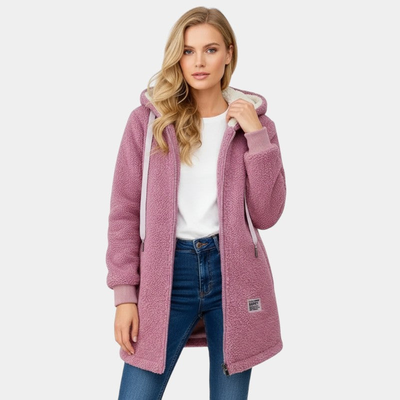 Gleame.-Jas-Gleame | Dames Jas met Capuchon en Fleecevoering met Ritssluiting