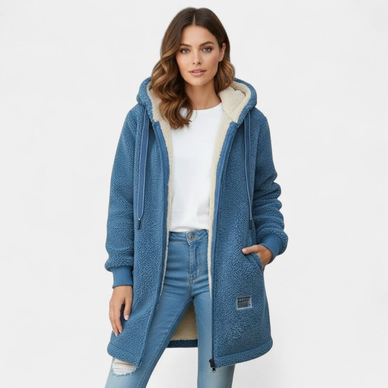 Gleame.-Jas-Gleame | Dames Jas met Capuchon en Fleecevoering met Ritssluiting