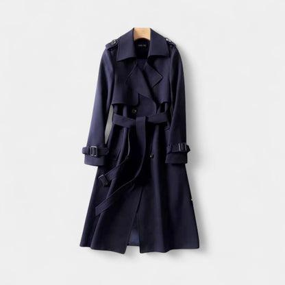Gleame.-Jas-Gleame | Dames Trenchcoat met Dubbele Knoopsluiting en Ceintuur in de Taille