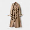 Gleame.-Jas-Gleame | Dames Trenchcoat met Dubbele Knoopsluiting en Ceintuur in de Taille