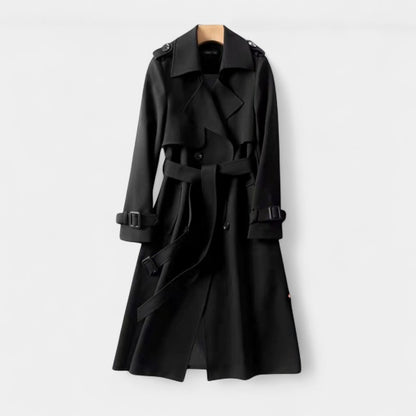 Gleame.-Jas-Gleame | Dames Trenchcoat met Dubbele Knoopsluiting en Ceintuur in de Taille