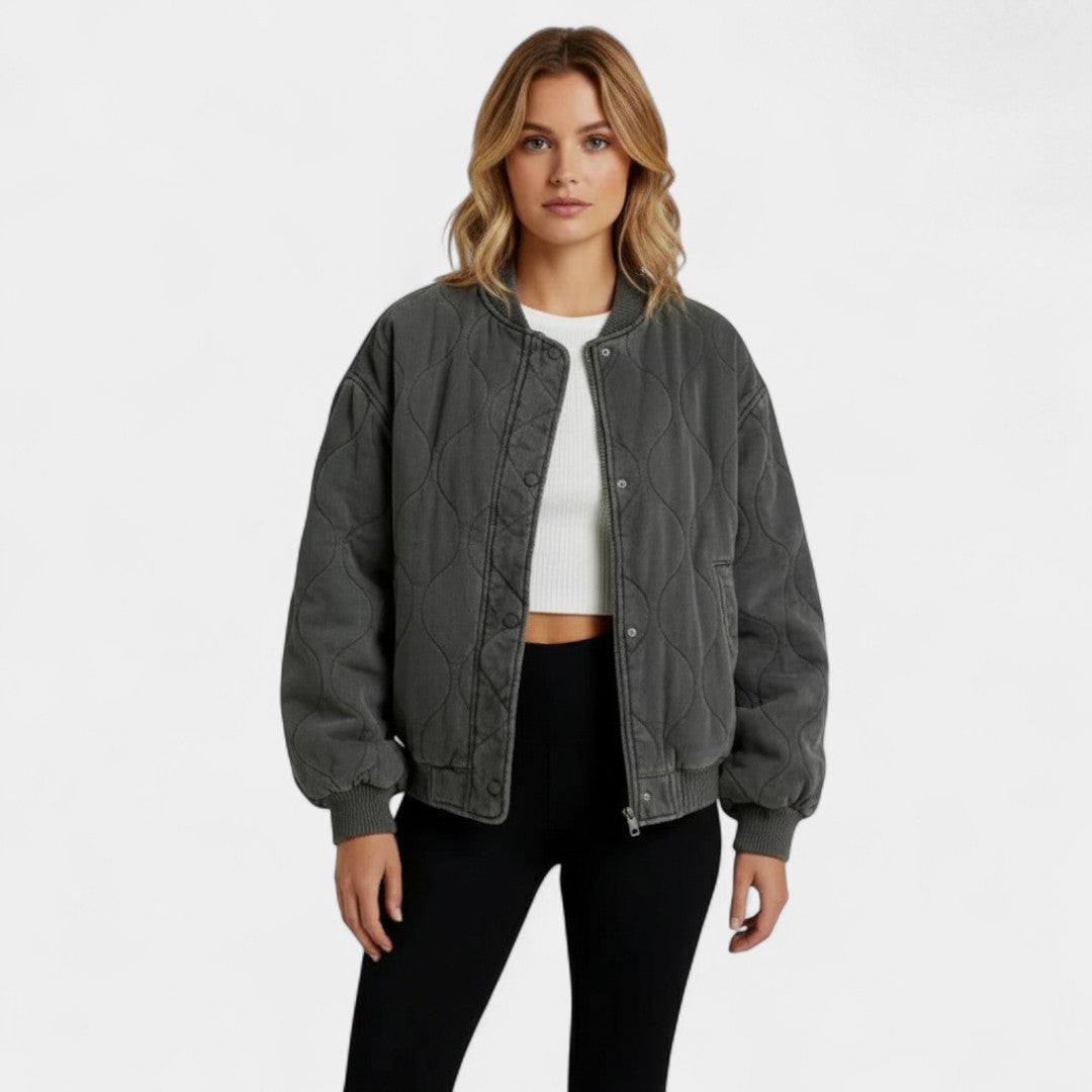 Gleame.-Jas-Gleame | Dames gewatteerde bomberjack met oversized pasvorm