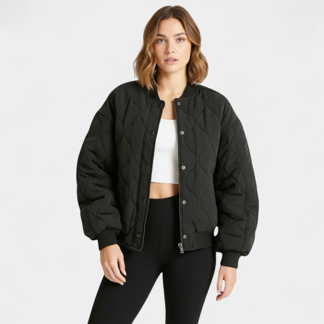 Gleame.-Jas-Gleame | Dames gewatteerde bomberjack met oversized pasvorm