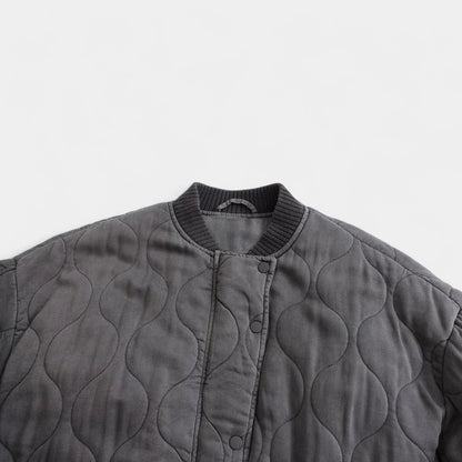 Gleame.-Jas-Gleame | Dames gewatteerde bomberjas met drukknopen en ruime pasvorm