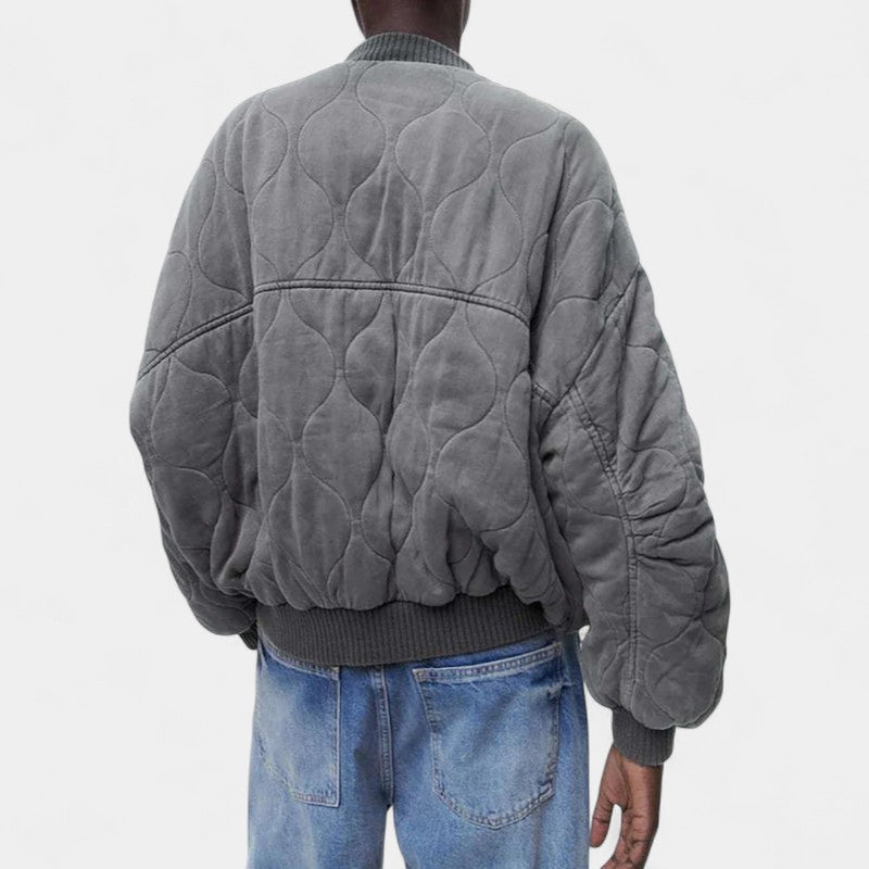 Gleame.-Jas-Gleame | Dames gewatteerde bomberjas met drukknopen en ruime pasvorm