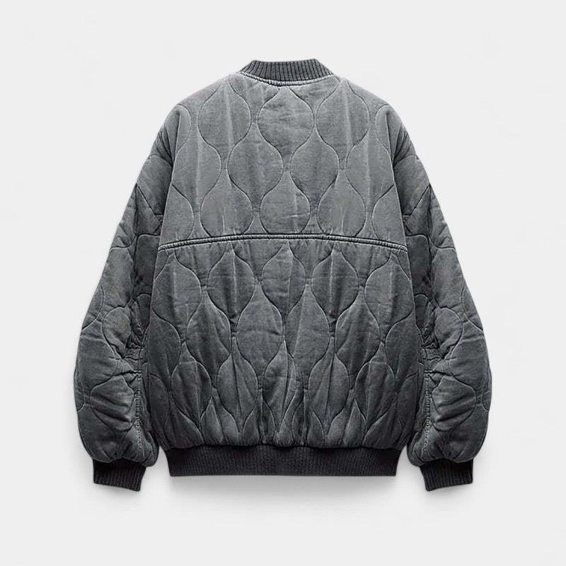 Gleame.-Jas-Gleame | Dames gewatteerde bomberjas met drukknopen en ruime pasvorm