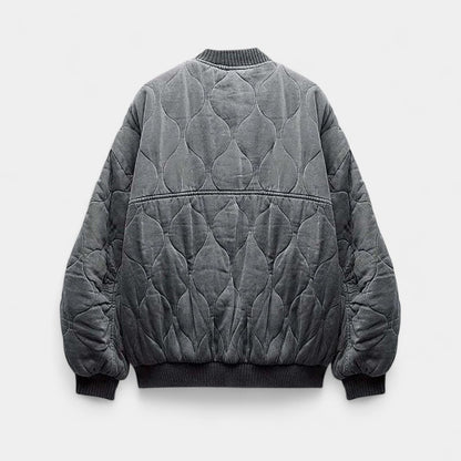 Gleame.-Jas-Gleame | Dames gewatteerde bomberjas met drukknopen en ruime pasvorm