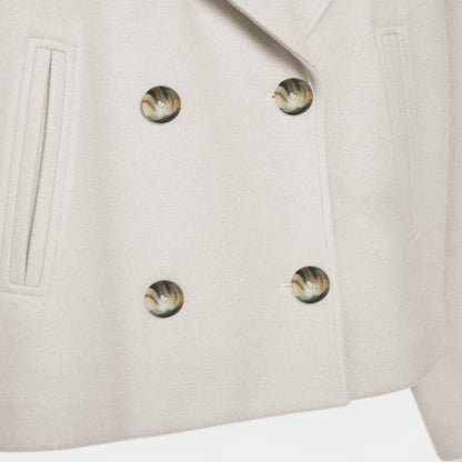 Gleame.-Jas-Gleame | Dames korte jas met dubbele knoopsluiting en reverskraag