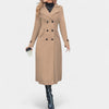 Gleame.-Jas-Gleame | Dames lange mantel met knoopsluiting en reverskraag