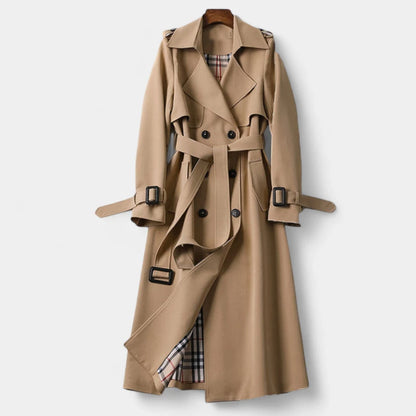 Gleame.-Jassen-Gleame Dames Jas - Klassieke trenchcoat met dubbele knopenrij en ceintuur