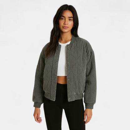 Gleame.-Jassen-Gleame Damesjas- Comfortabele oversized jas met gewatteerd design