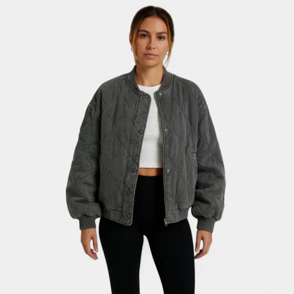 Gleame.-Jassen-Gleame Damesjas- Comfortabele oversized jas met gewatteerd design