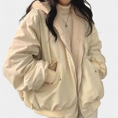 Gleame.-Jassen-Gleame Damesjas - Oversized damesjas met ritssluiting en zachte voering