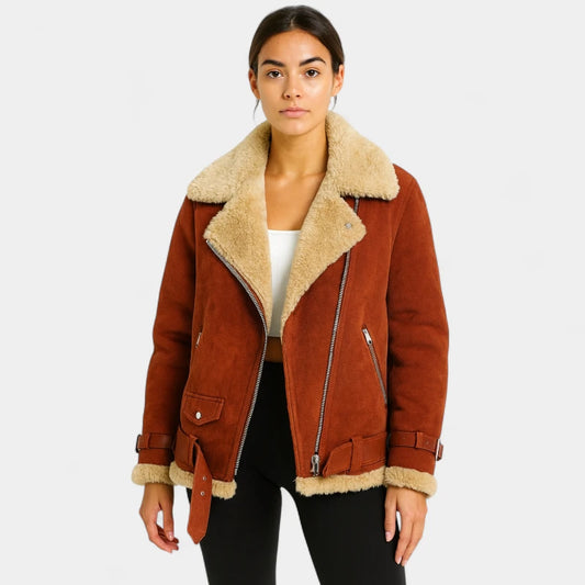 Gleame.-Jassen-Gleame Damesjas - Oversized jas met zachte voering en ritssluiting