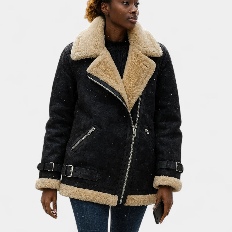 Gleame.-Jassen-Gleame Damesjas - Oversized jas met zachte voering en ritssluiting