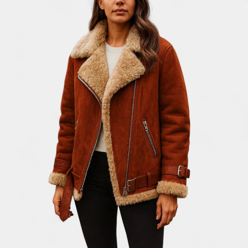 Gleame.-Jassen-Gleame Damesjas - Oversized jas met zachte voering en ritssluiting