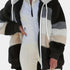 Gleame.-Jassen-Gleame Damesjas - Trendy color-block zip-up jas met capuchon