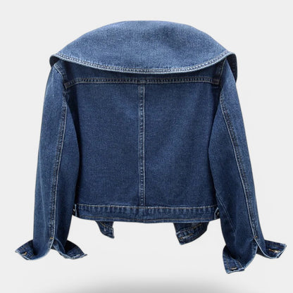 Gleame.-Jassen-Gleame Denimjack - Casual dames denim jacket met lange mouwen