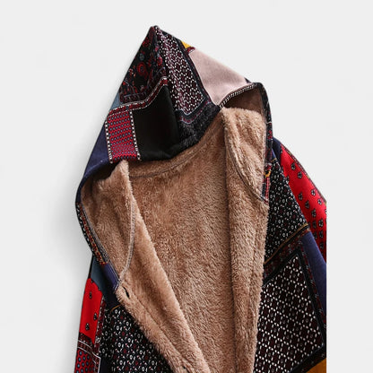 Gleame.-Jassen-Gleame Hoodie - Warme dameshoodie met capuchon en patchwork design