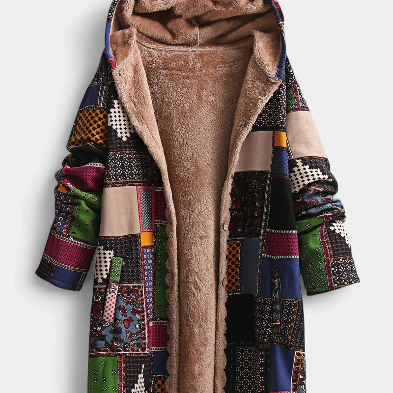 Gleame.-Jassen-Gleame Hoodie - Warme dameshoodie met capuchon en patchwork design