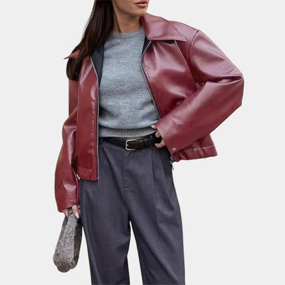 Gleame.-Jassen-Gleame Jack - Stylish casual retro motorjack met PU leer