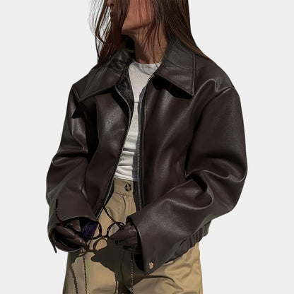 Gleame.-Jassen-Gleame Jack - Stylish casual retro motorjack met PU leer