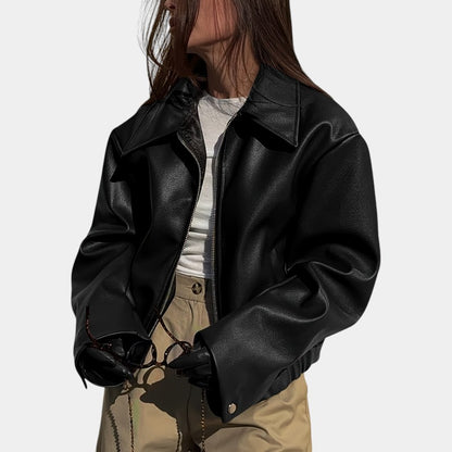 Gleame.-Jassen-Gleame Jack - Stylish casual retro motorjack met PU leer