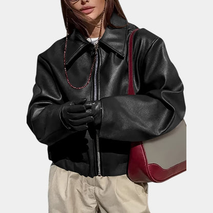 Gleame.-Jassen-Gleame Jack - Stylish casual retro motorjack met PU leer