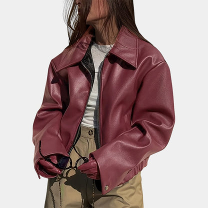 Gleame.-Jassen-Gleame Jack - Stylish casual retro motorjack met PU leer