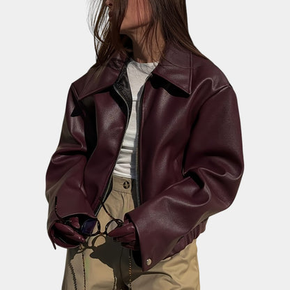 Gleame.-Jassen-Gleame Jack - Stylish casual retro motorjack met PU leer