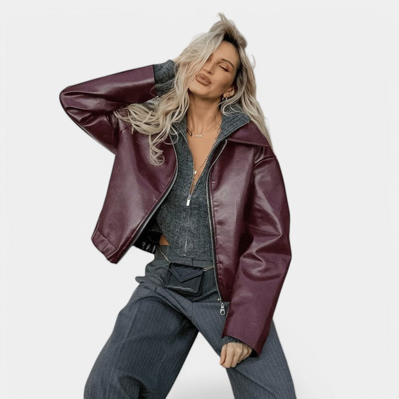 Gleame.-Jassen-Gleame Jack - Vintage street style leren jas voor een stoere look