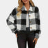Gleame.-Jassen-Gleame Jas - Damesjas met knopen en geruit teddy design