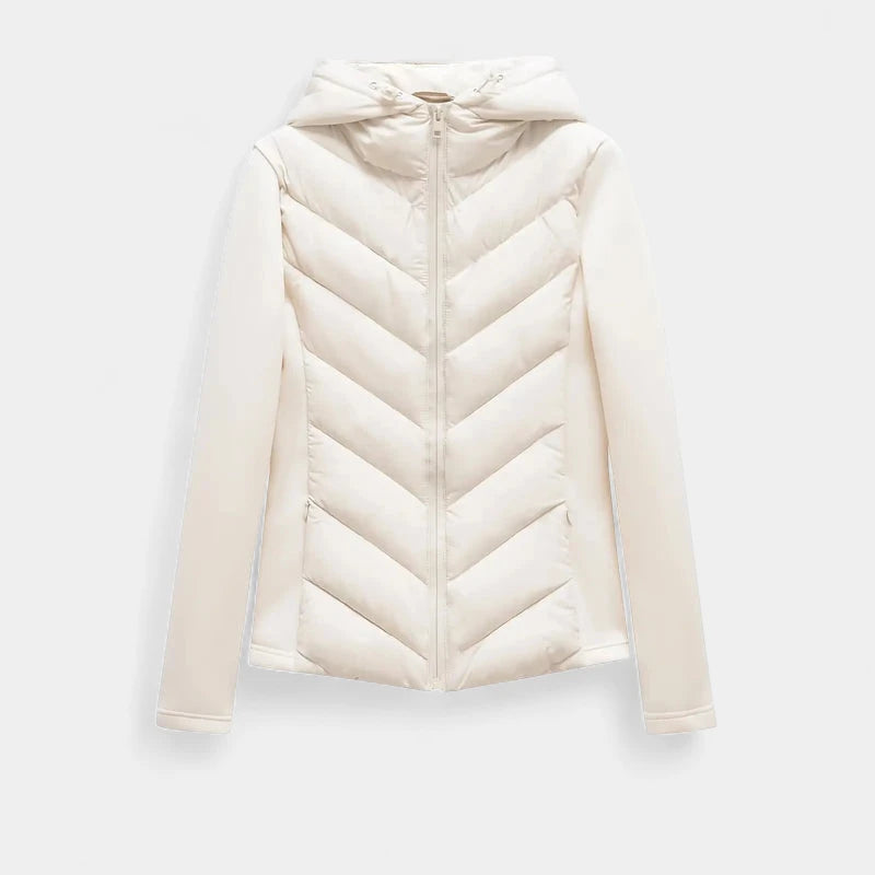 Gleame.-Jassen-Gleame Jas – Getailleerde damesjas met capuchon en lange mouwen