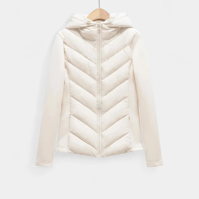 Gleame.-Jassen-Gleame Jas – Getailleerde damesjas met capuchon en lange mouwen