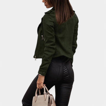 Gleame.-Jassen-Gleame Leren Jasje - Cropped zomerjas model met rits